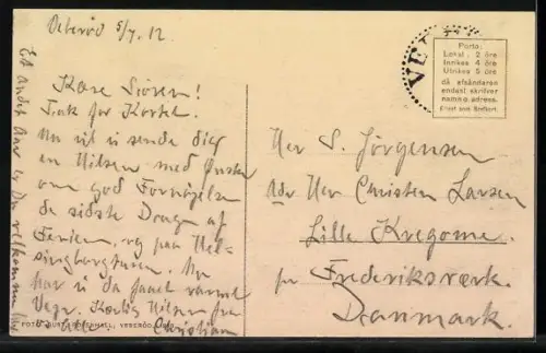 AK Weberöd, Kirche und Fabrik, Panorama