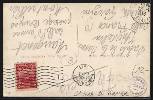 AK Sagua la Grande, Hotel El Telegrafo mit Strasse und Fuhrwerk