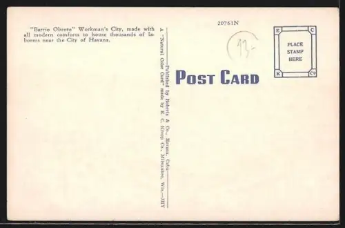 AK Havana, Barrio Obrero Workman`s City