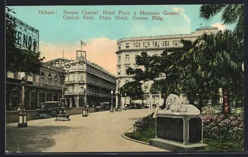 AK Habana, Parque Central, Hotel Plaza y Manzana Gomez