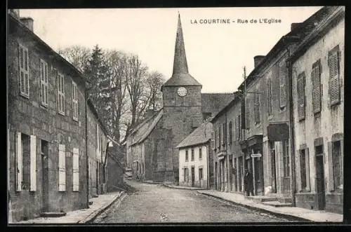 AK La Courtine, Rue de L`Eglise