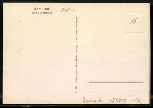 AK Hamburg-St.Georg, Hauptbahnhof, Strassenbahn, Bahnhofsvorplatz