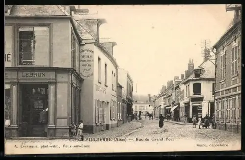 AK Crecy-Sur-Serre, Rue du Grand Four