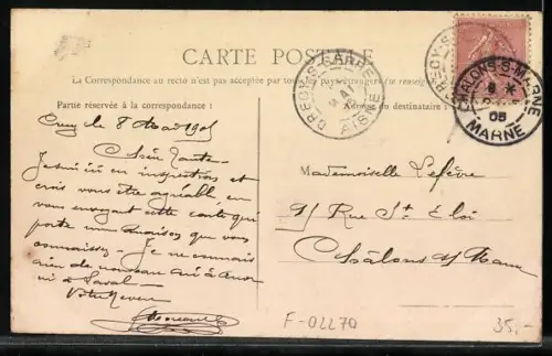 AK Crecy-Sur-Serre, Rue du Grand Four