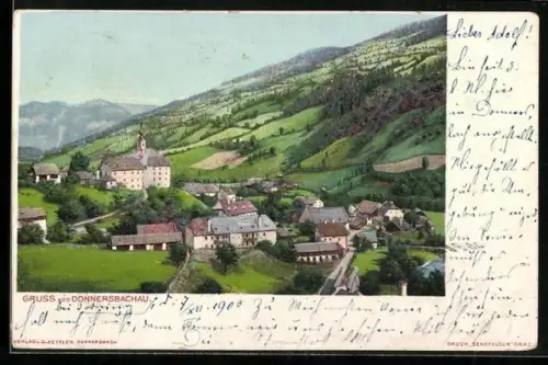 AK Donnersbach /Stmk., Gruss aus Donnersbachau