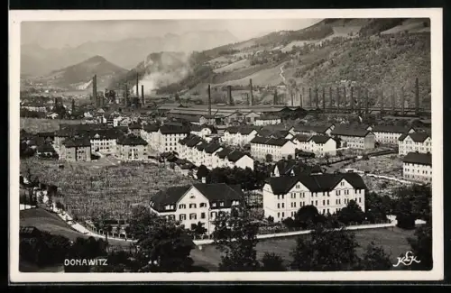 AK Donawitz, Teilansicht mit Fabrik