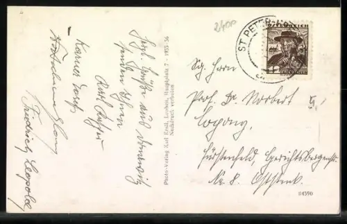 AK Donawitz, Teilansicht mit Fabrik