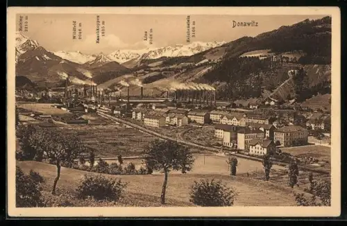 AK Donawitz, Teilansicht mit Wildfeld, Rauchkoppen und Lins