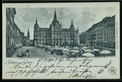 AK Graz, Rathaus am Marktplatz