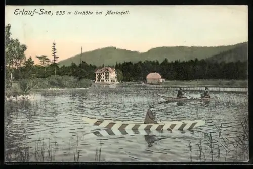 AK Mariazell, Ruderboote auf dem Erlaufsee