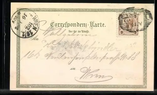 Lithographie Graz, Hauptplatz, Rathaus & Herrengasse, Herz-Jesu-Kirche