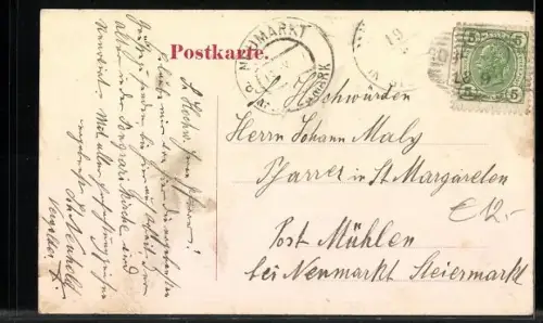 AK Oberwölz, Villa Baumer, Spitalkirche, Strasse Neugasse