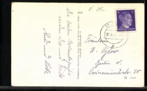 AK Obernberg /Tirol, Strassenpartie mit Bergen