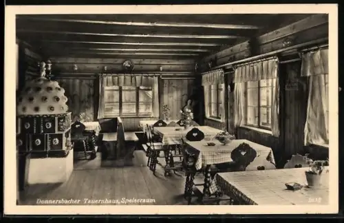 AK Donnersbach, Gasthaus Donnersbacher Tauernhaus, Speiseraum, Innenansicht