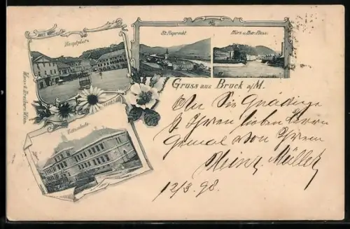 AK Bruck a. M., Volksschule, Hauptplatz, St. Ruprecht