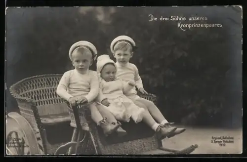 AK Die drei Söhne des Kronprinzenpaares