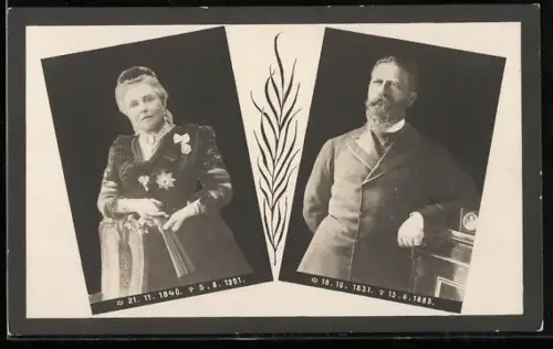 AK Friedrich Wilhelm III. von Preussen mit Gemahlin