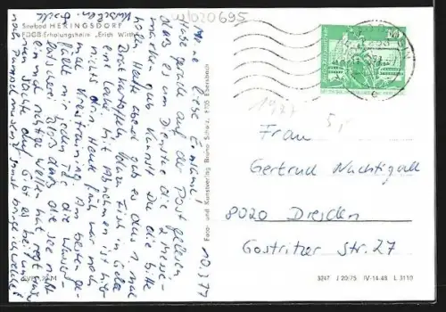 AK Heringsdorf / Ostseebad, Seebad des FDGB-Erholungsheims Erich Wirth