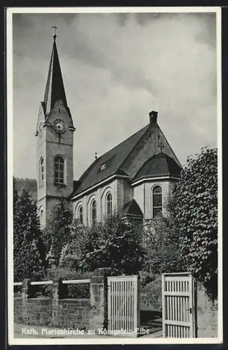AK Königstein / Elbe, Kath. Marienkirche