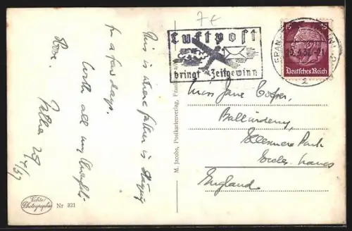 AK Frankfurt a. M., Blick nach Osten