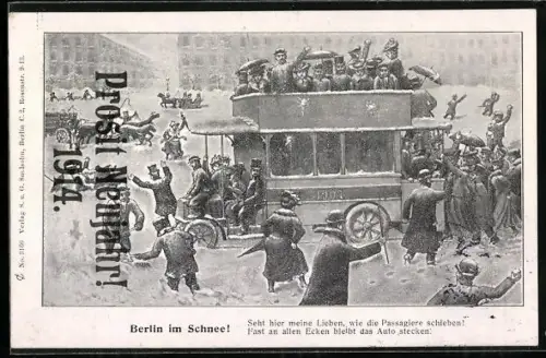 AK Berlin, Autobus im Schnee