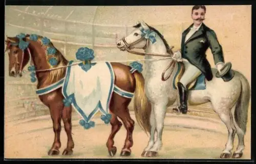 AK Dressurreiter in der Zirkus-Manege