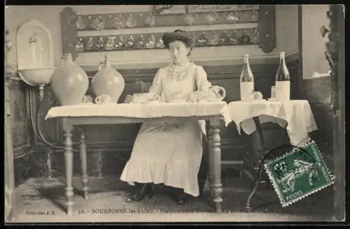 AK Bourbonne-les-Bains, Etablissement Thermal, Badekultur