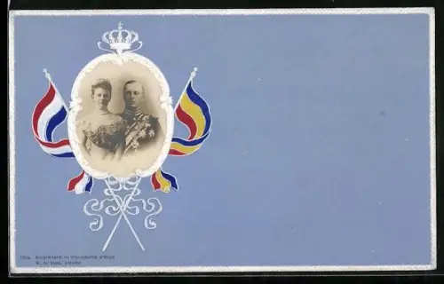 AK Königin von den Niederlanden mit Gemahl