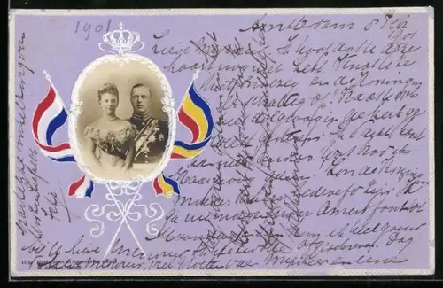 AK Königin von den Niederlanden mit Gemahl