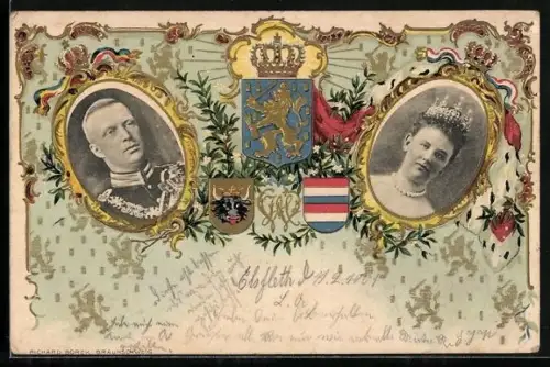 AK Königin von den Niederlanden mit Gemahl