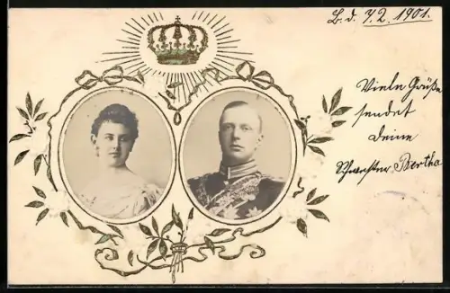AK Königin von den Niederlanden mit Gemahl