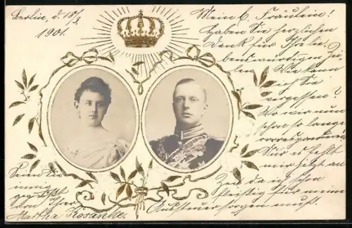 AK Königin von den Niederlanden mit Gemahl