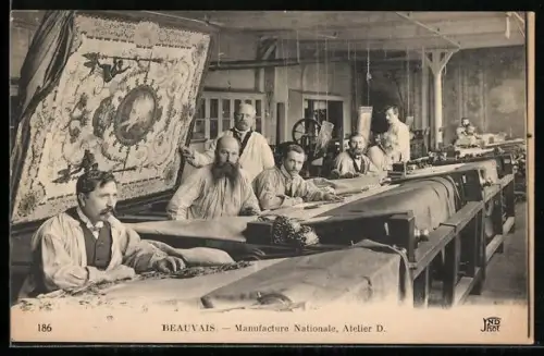 AK Beauvais, Manufacture Nationale, Teppich-Weber