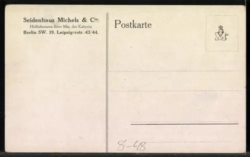 AK Raupenzuchtstätte, Füttern und Abernten der Raupen