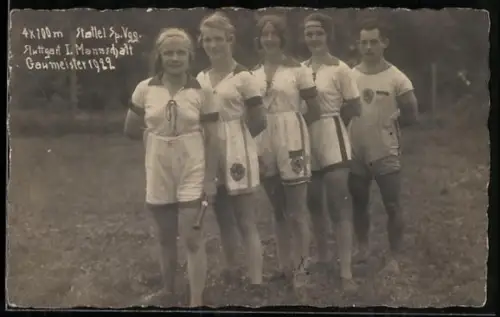 Foto-AK Leichtathletinnen der 4x100m Staffel SpVgg Stuttgart