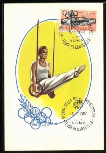 AK Olympische Spiele 1960, Turner an Ringen