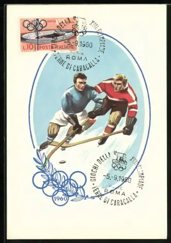 Künstler-AK Roma, Giochi della XVII. Olimpiade 1960, Hockey su ghioccio