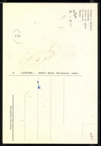 Künstler-AK Roma, Giochi della XVII. Olimpiade 1960, Hockey su ghioccio