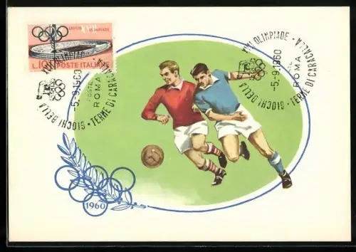 Künstler-AK Roma, Giochi della XVII. Olimpiade 1960, Calcio