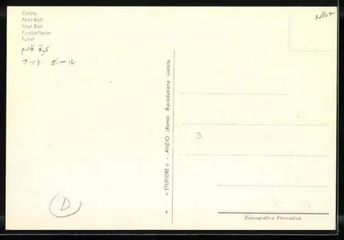 Künstler-AK Roma, Giochi della XVII. Olimpiade 1960, Calcio