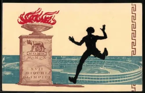 Künstler-AK Roma, XVII Giochi Olimpici