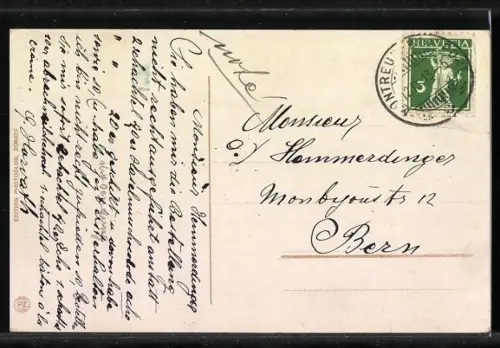 AK Vier Bobschlitten-Fahrer bei der Abfahrt