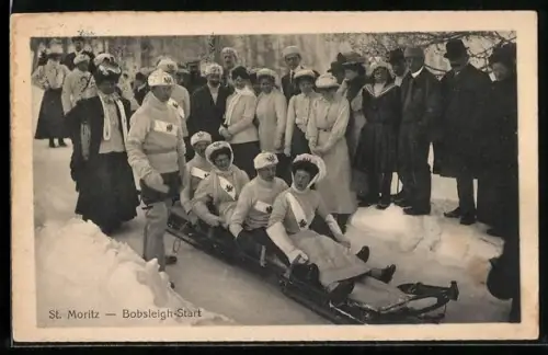 AK St. Moritz, Bobsleigh-Start im Winter