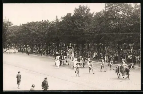 Foto-AK Wien, X. Sängerbundesfest, Festumzug am 21.7.1928