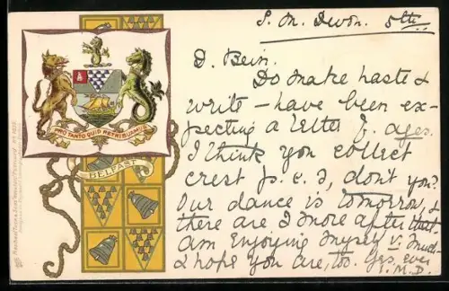 Präge-AK Belfast, Belfast Coat of Arms