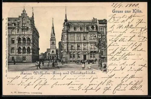 AK Köln-Neustadt, Kaiser-Wilhelm-Ring und Christuskirche
