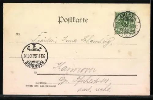 AK Ahlden a. d. Aller, Brücke, Strassenpartie im Ort