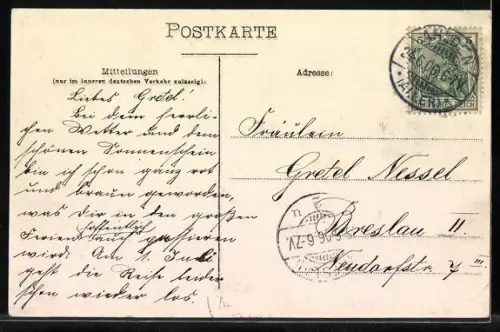 AK Ahlden a. Aller, Strassenpartie mit Blick zur Kirche, Brücke