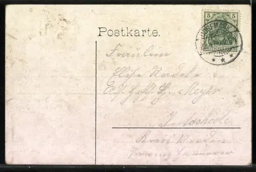 AK Achterberg /Lüneburger Heide, P. Wehrhoff`s Gasthof, Herrenhaus, Kriegerdenkmal