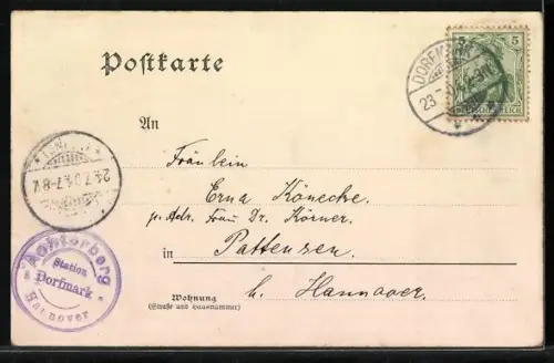 AK Achterberg bei Dorfmark, Ansicht eines Gasthauses im Grünen